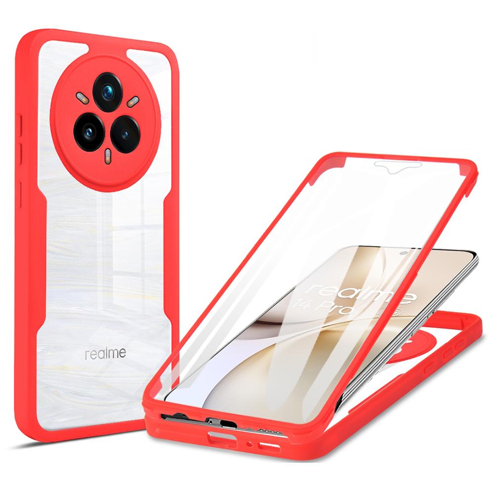 Husă pentru Realme 14 Pro 5G Acrilic+TPU Transparentă Acoperire Telefon cu Folie de Ecran PET