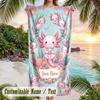 Tropical Paradise Theme Quick Dry Beach Towel Custom Name Text Print Large Sand Resistant Towel Beach Vacation