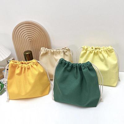 3D Canvas Makeup Bag: Lipstick, Keys, Coins, Women's Drawstring, Dustproof Inner Bag.