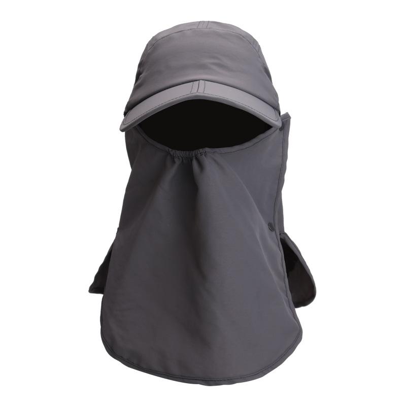 Cycling Cap Summer Men's and Women's Outdoor Protective Cover, Face Protection, UV Protection, Neck Protection, Removable Mask, Peaked Cap.
