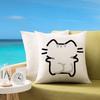 Cute B-Basiilleaf Cat Customizable Square Pillowcases, Stylish And Soft, Perfect For Beds, Cars, And Sofas.