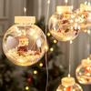 Christmas Lights Indoor Home Room Decoration Night Lights LED Bauble Wishing Ball Window Curtain Fairy Garland Lighting String