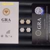 USA Local Stock Pass Diamond Tester Round Diamond 925 Silver Cluster 9.2mm Iced Out VVS Moissanite Jewelry Hip Hop Stud Earrings