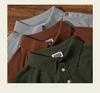 Men's Italian Khaki Knitted Polo Shirt - American Retro Short-Sleeved Cotton Tee for Summer