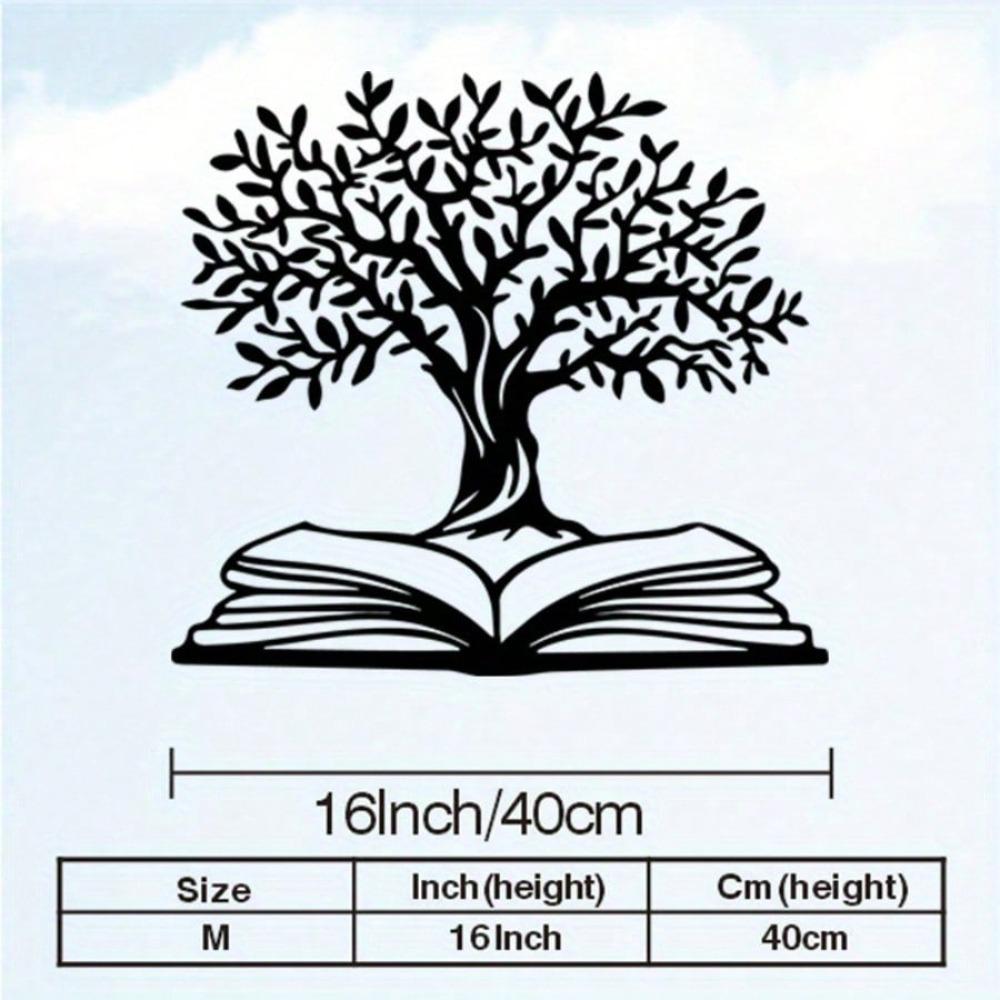 Vintage Tree of Life Metal Wall Art Rustproof Iron Home Decor Gift for Book Lovers Study Library