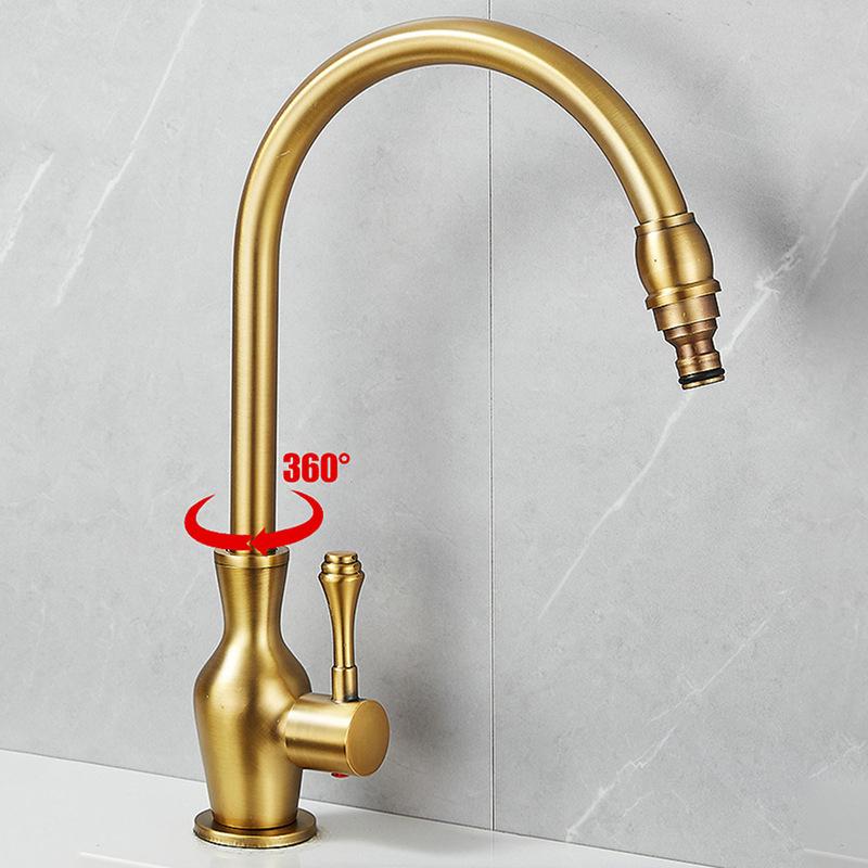 Antike Kaltwasserarmatur Küchenarmaturen 360 Schwenkbar Balkon Außen Spültischarmatur