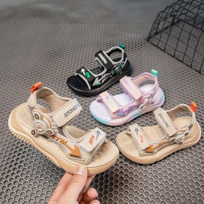 Children's Casual Sandals Summer New Non-slip Soft-soled Beach Shoes Baby Leak Toe Sandals Girls Hollow Sandals