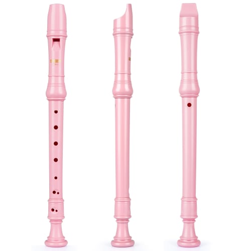 Sondery German-Style Soprano Recorder, Made of ABS Resin, Durable and Easy To Play for Beginners, with German Fingering Chart and Carrying Pouch