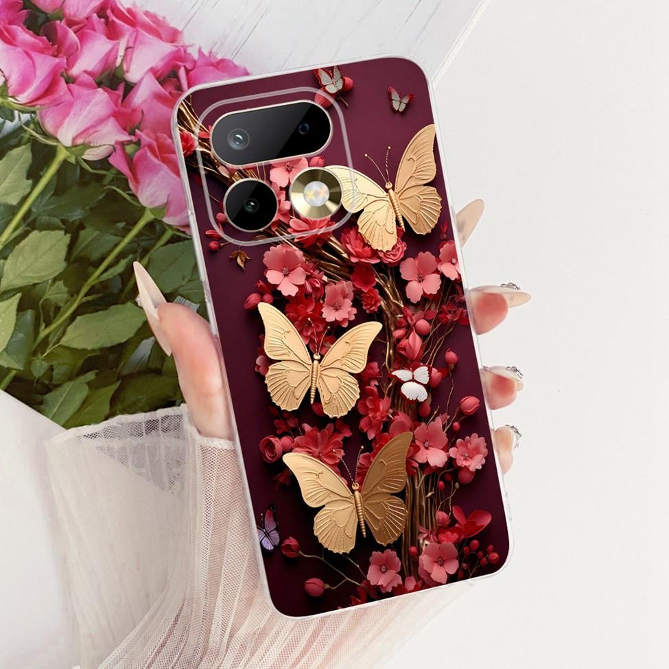 6.78'' For Realme 16Pro RMX5121 RMX5120 Case For Realme 16 Pro Cover Fashion Butterfly Cute Cat Cool Painted Soft Phone Casing