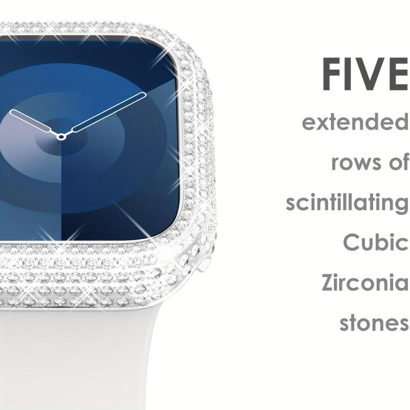 Sparkling Rhinestone For Apple Watch Case Fits 38/40/41/42/44/45/49mm Compatible with Ultra/SE/10/9/8/7/6/5/4