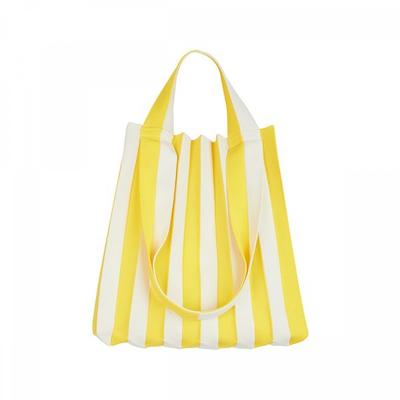 Two Way Shopper Bag Yellow Stripe