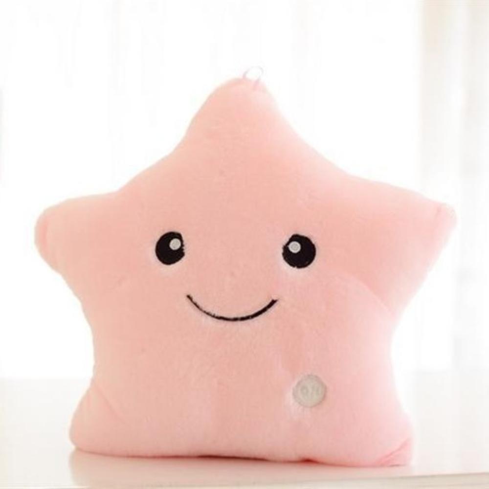 Wholesale Colorful Glow Plush Star Pillow Cute Stuffed Toy Doll for Youth and Kids
