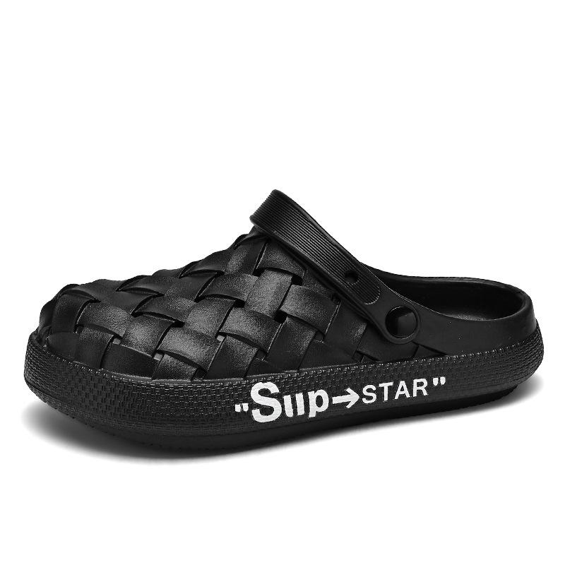 

Baotou slippers men s summer 2025 new hole shoes couple beach deodorant non-slip thick-soled slippers men s outer wear 36