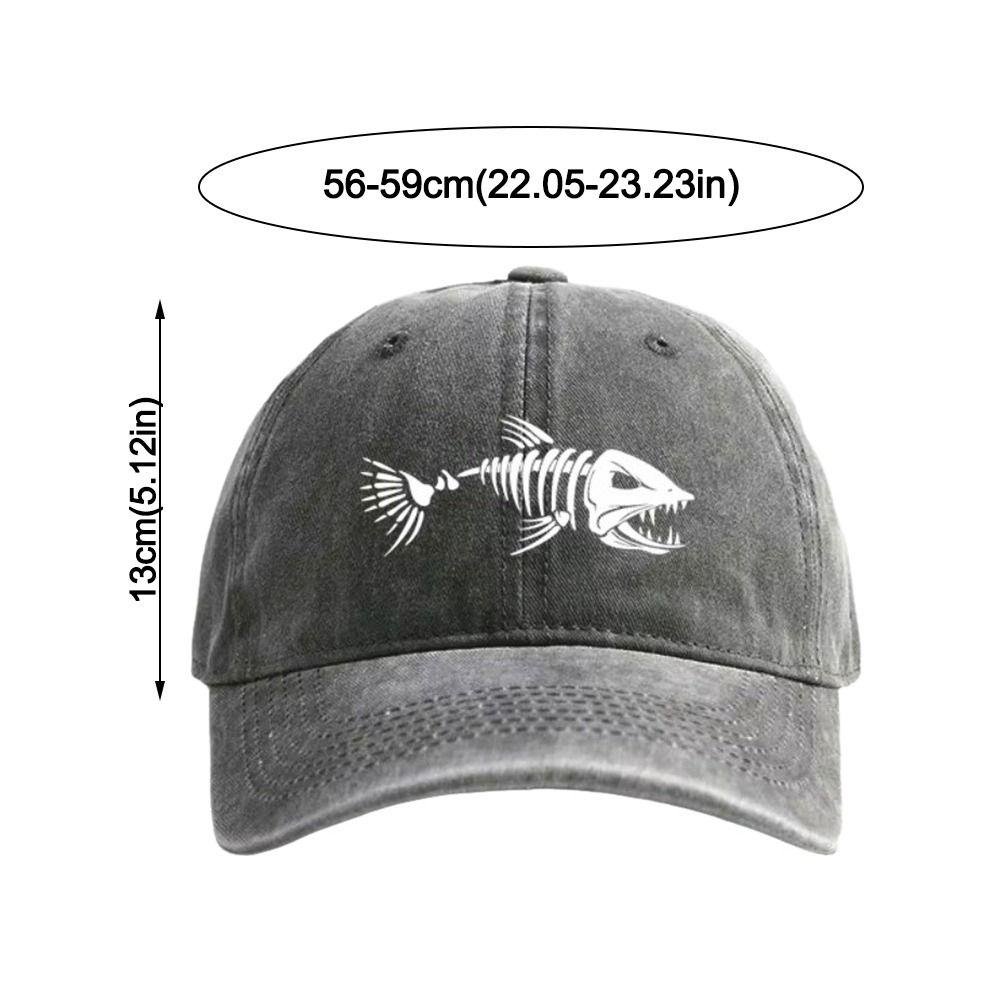 Adjustable Peaked Cap Vintage Washed Sunscreen Hat New Fishbone Baseball Cap  Outdoor Fishing