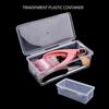 Dustproof Nail Art Tool Storage Display Box Makeup Brush Storage Box Transparent Plastic Makeup Jewelry Organizer Display Case