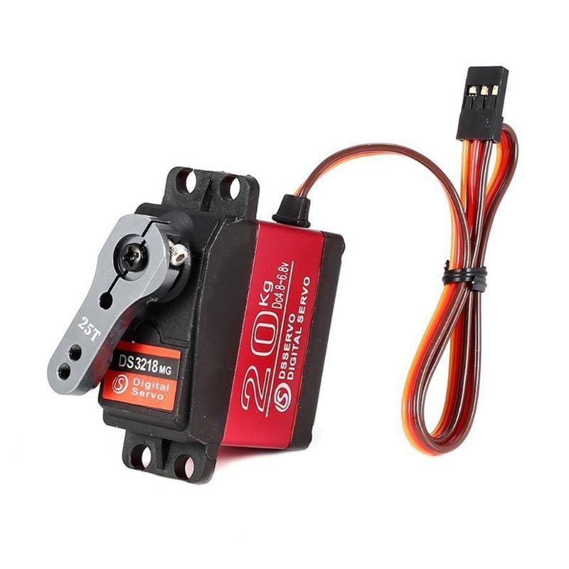 1pcs 20kg High Torque Coreless Servo Motor Metal igital Waterproof Gear & Copper+Aluminum Servo Gear for Robotic IY