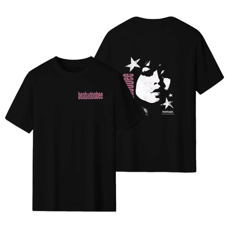 

Beabadoobee Mens face print pullover pop music Tshirt retro unisex casual sweatshirt mens top new summer mens Tshirt S