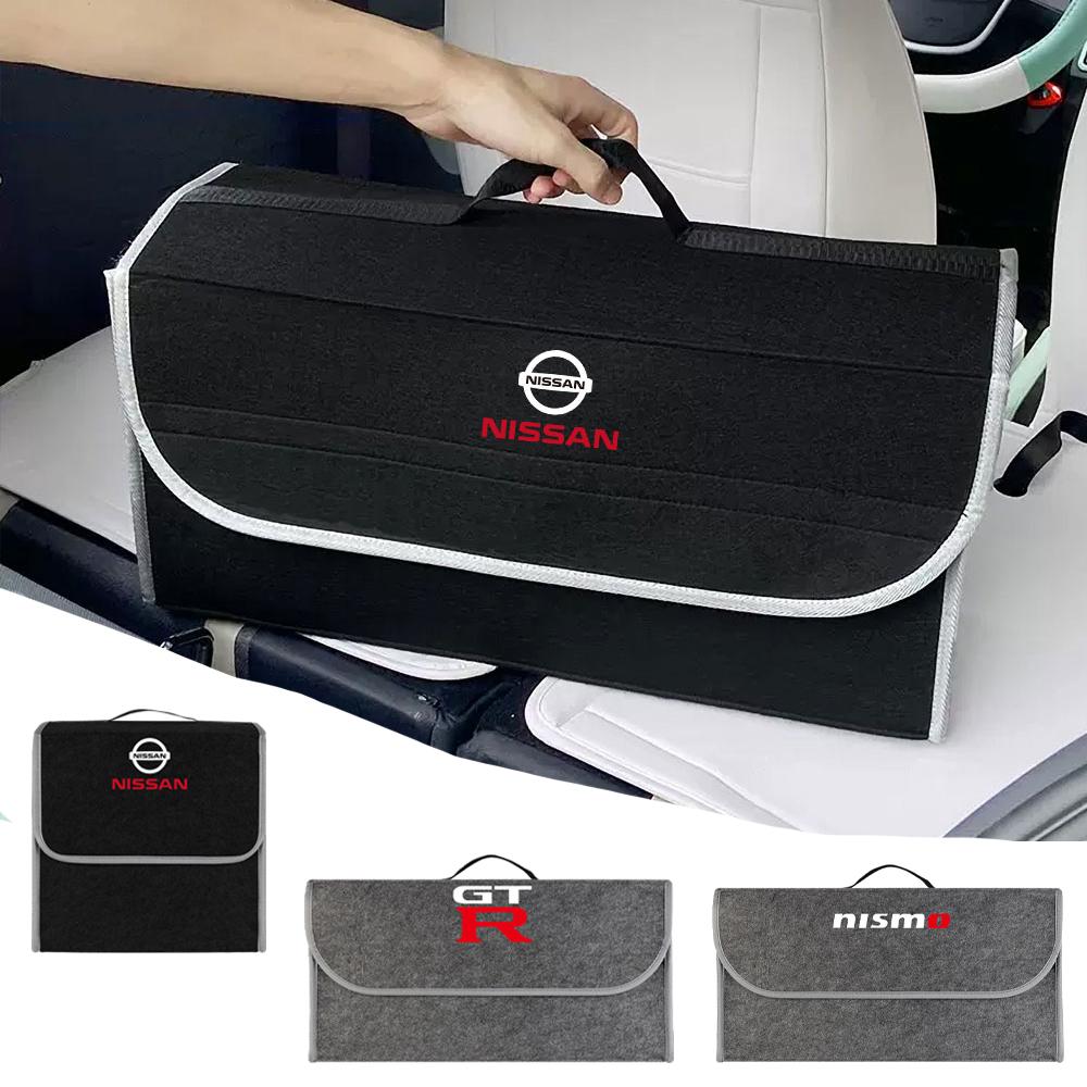 Car Trunk Storage Box Foldable Felt Car Organizer Stowing Tidying Box For Nissan cNismo X-Trail GTR Qashqai Note Juke Patrol J32