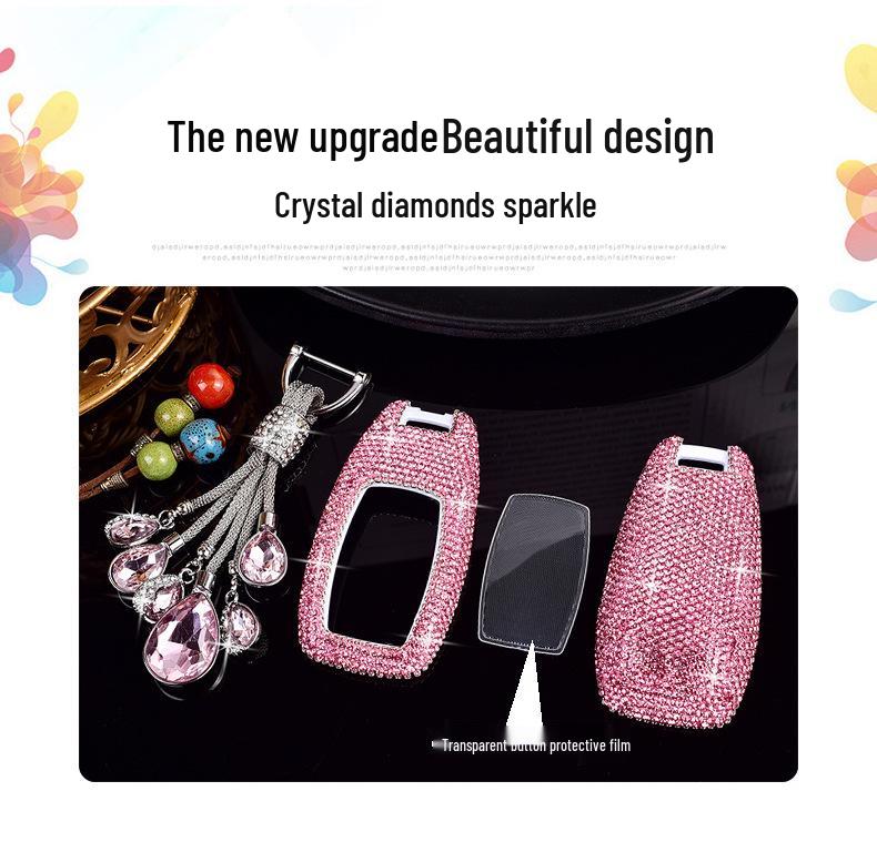 

Футляр для ключей Mercedes-Benz: Модели C-класса, E-класса, A-класса, GLC, GLA для женщин White with Diamond Ring