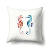 Polyester Pillowcase Peach Leather Velvet Cushion Cover Marine Life Seahorse Octopus Printed Pillow Bedside Cushion Cover