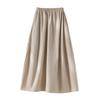 Elastic Waist Tulip Hem Skirt - Women's 2026 Spring French Hepburn Style Mid-Length Little Black Skirt