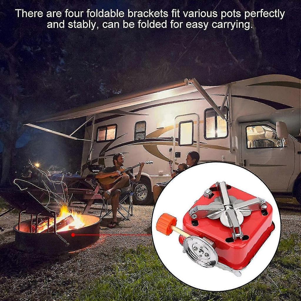 Camping Gas Stove - Mini Portable Outdoor Folding Metal Oven, Oven Adapter And Carrying Case