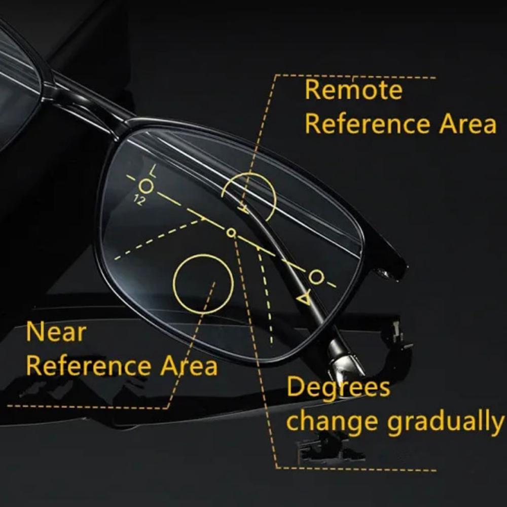 Bifocal Reading Glasses Men'S Presbyopic Glasses Dual Purpose Black Frame Glasses Anti-Blue Light Women Presbyopic Glasses