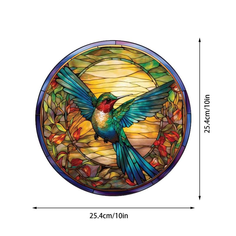 Hummingbird Window Decals Non-Adhesive Warning Sticker Double-Sided Design Decoration Tool For Home School Dormitory And Hotel