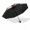1pc Japanese Mask Family Design Outdoor Umbrella - Automatic Opening/Closing, Portable 3-Fold Design, 8-Bone Iron Frame, Perfect Gift for Fans, T