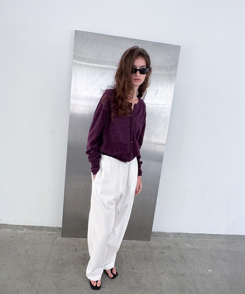 Poeteuseoul Signature Alpaca Cardigan_Purple