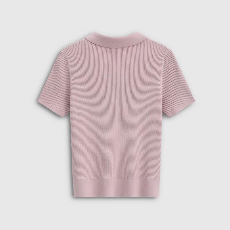 GAP Women's 2026 Spring Logo Ribbed Knit Polo Shirt