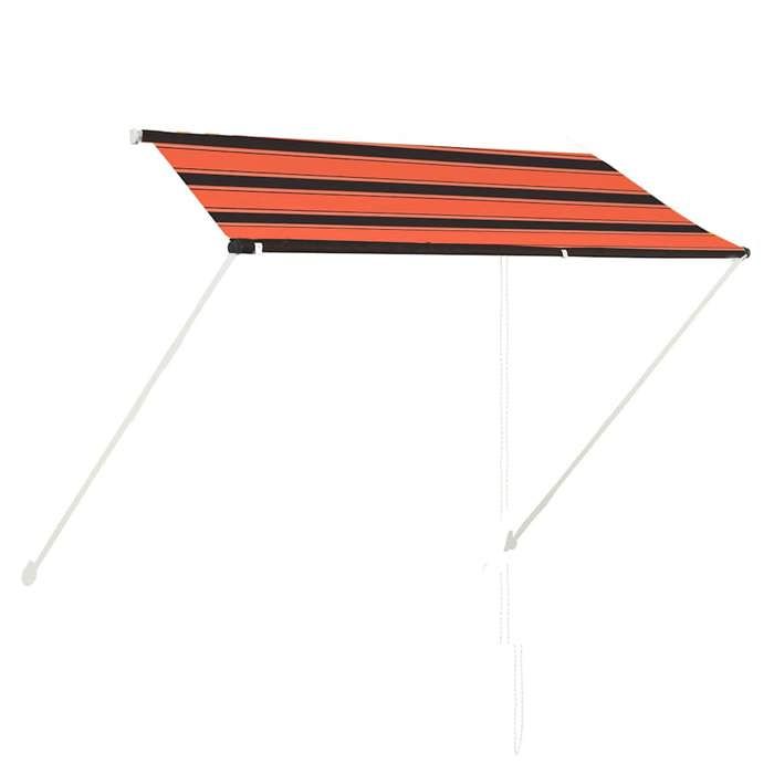 Auvent rétractable - Maison Exclusive - Orange et marron - 250×150 cm - Acier & polyester résistant UV