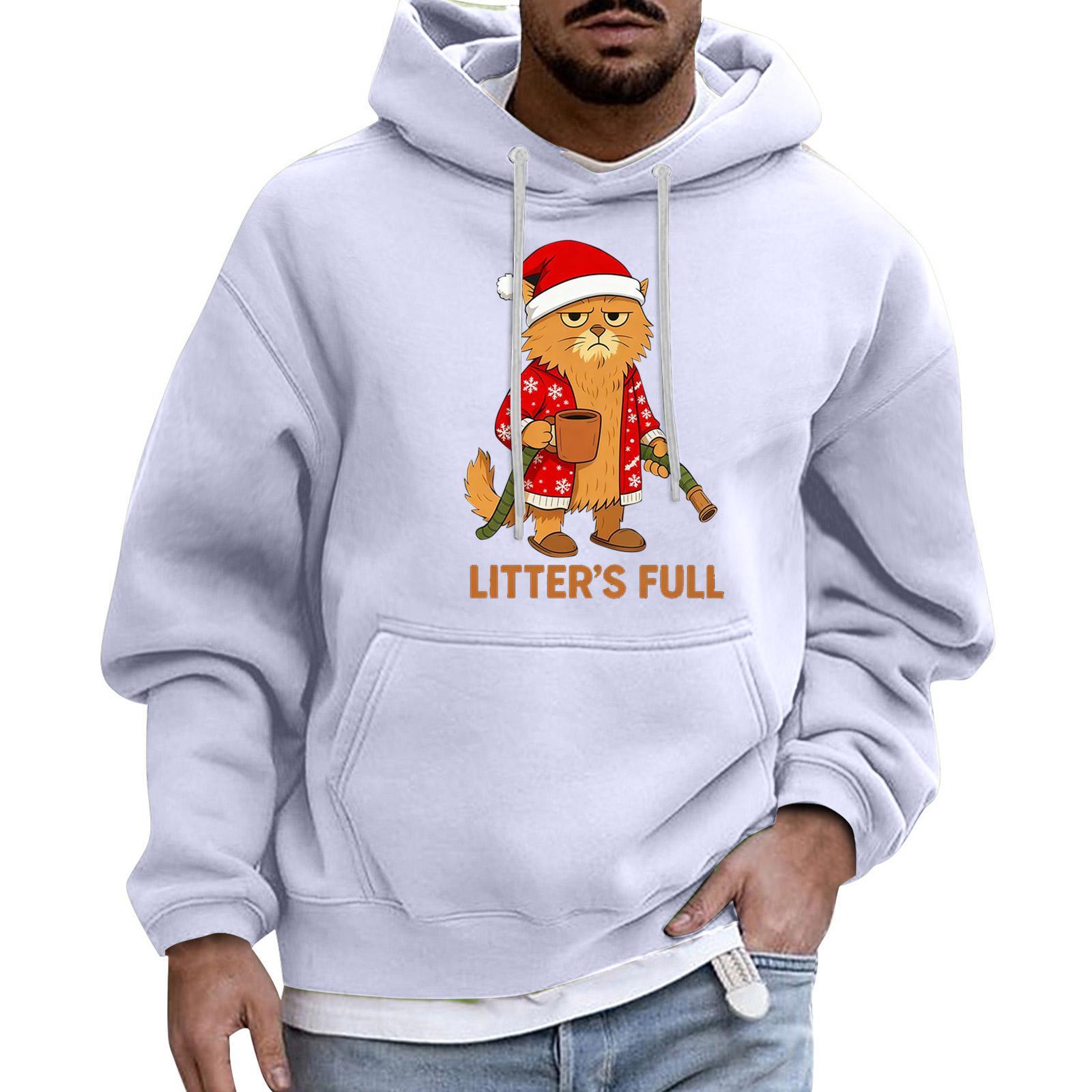 

Мужской Спортивный Повседневный С Длинными Рукавами С Карманом Капюшон Толстовка XL белый