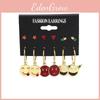 Boucles d'oreilles géométriques élégantes en alliage pour femmes Bijoux de mode européens américains
