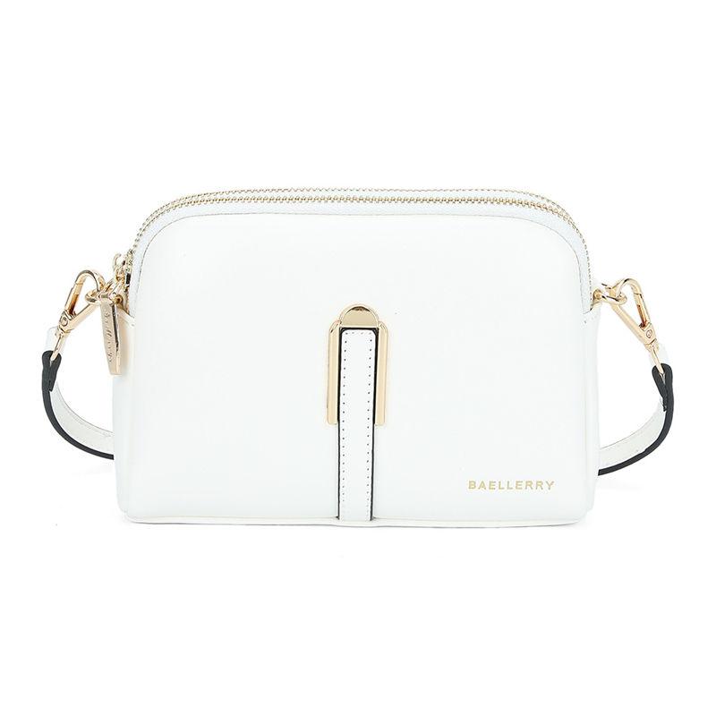 

Baellerry Women Fashion Shoulder Bags Casual Design Artificial Leather Square Zipper Purse for Ladies Crossbody Messenger Bag 19.5*14*7cm белый