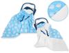 Large Double-sided Blanket for Baby Carriers and Car Seats - Blue Owls