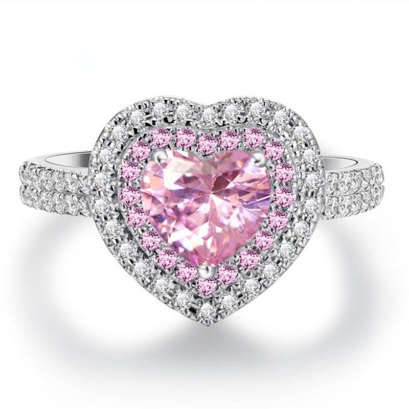 Luxury Fashion Women's Peach Heart Ring R4599