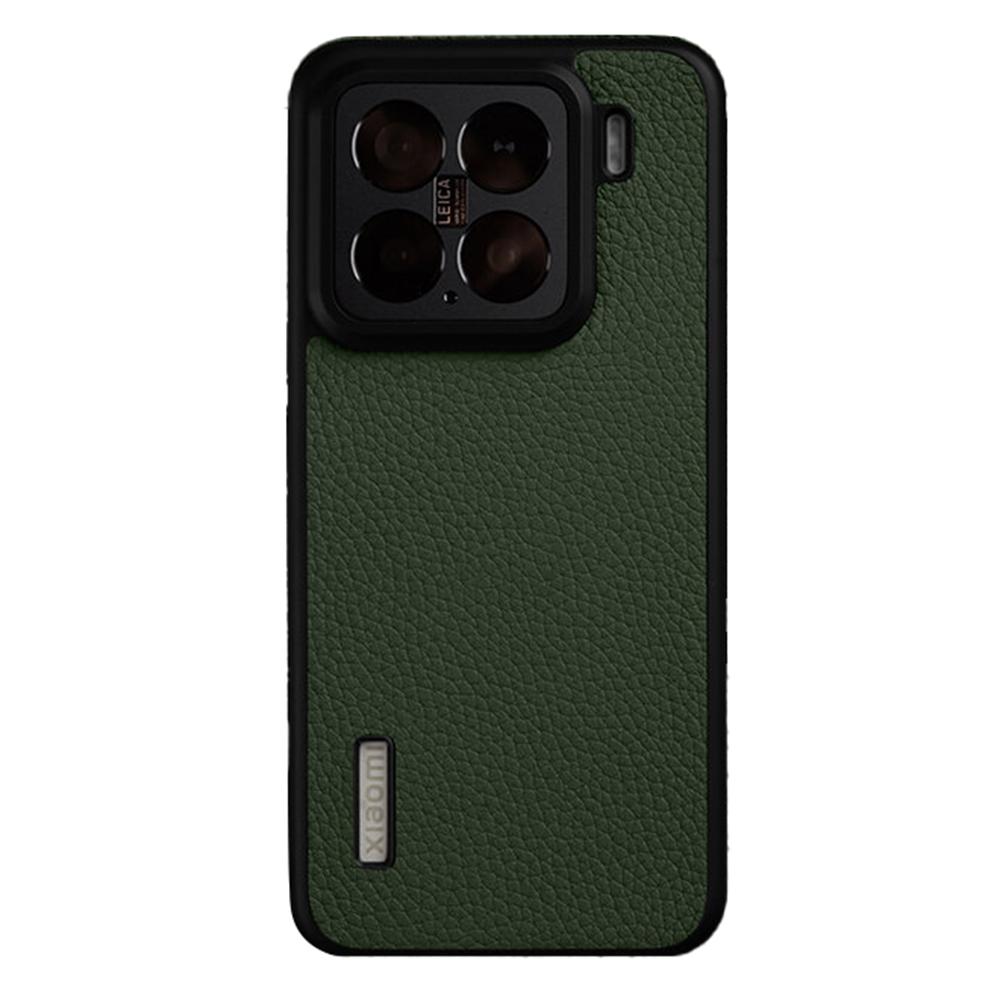 MELKCO For Xiaomi 15 Case Genuine Cow Leather Coated PC Phone Cover