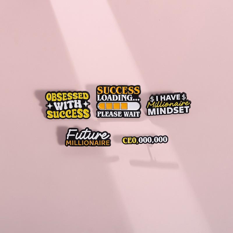 Creative Cute Lettering Brooch In Vibrant Colors For Fashionable Bag Accessories