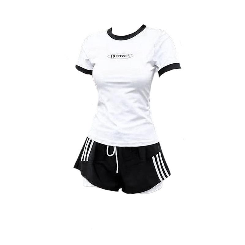 2025 New Women's Two-Piece Slimming Conservative Sports Swimwear