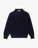 WORK ON BODY OFF Ezon Semi-Overfit Collared Knit [Navy]