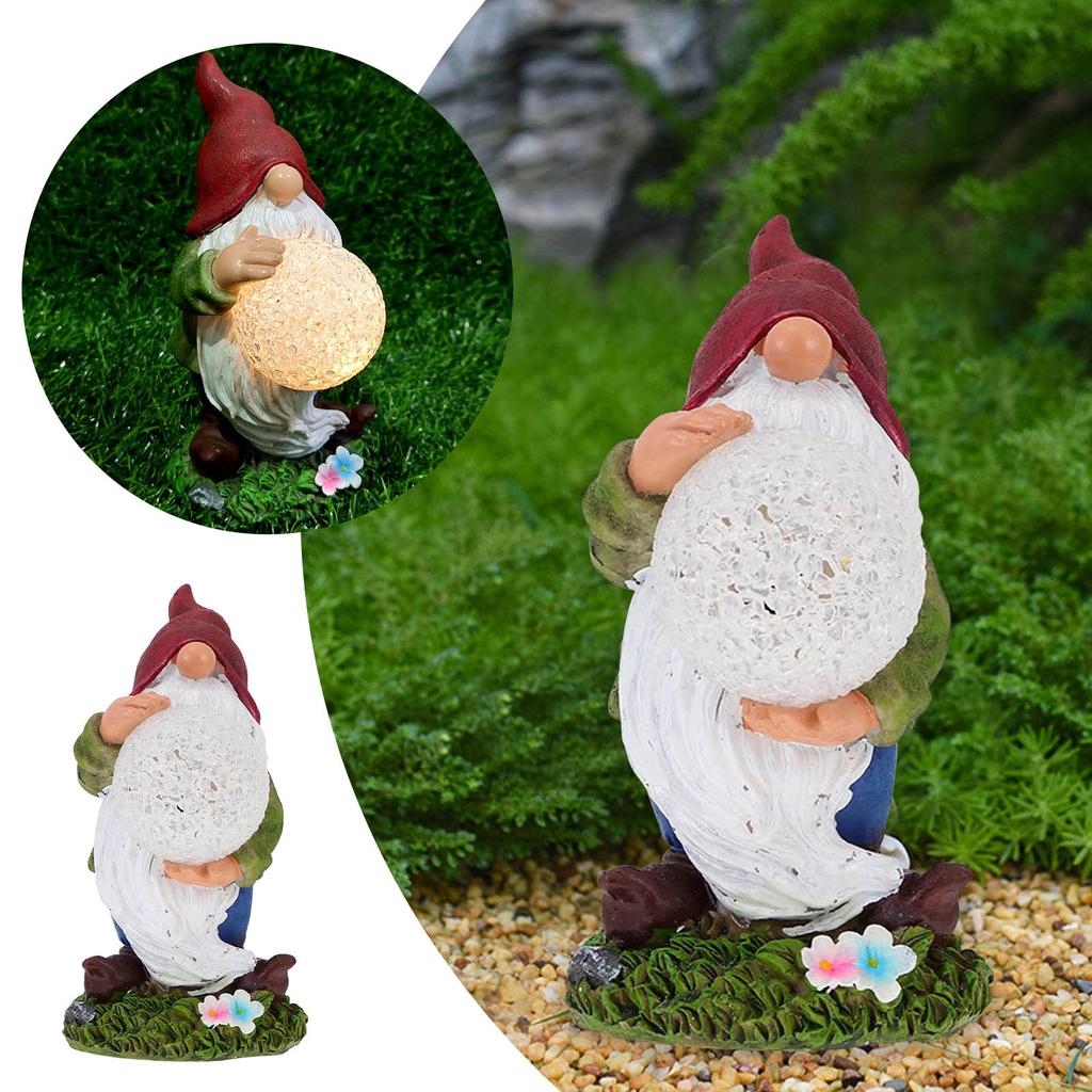 Solar Resin Statue Decoration Patio Garden Statue Dwarves Decorate Outdoor Balcony Lights Mattress And Frame