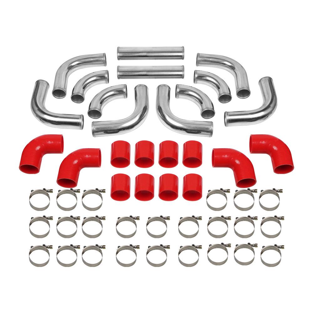 Aluminum Intercooler Pipe Kit, 12 Pieces, Compatible with Ford 6.0L (2003-2007)