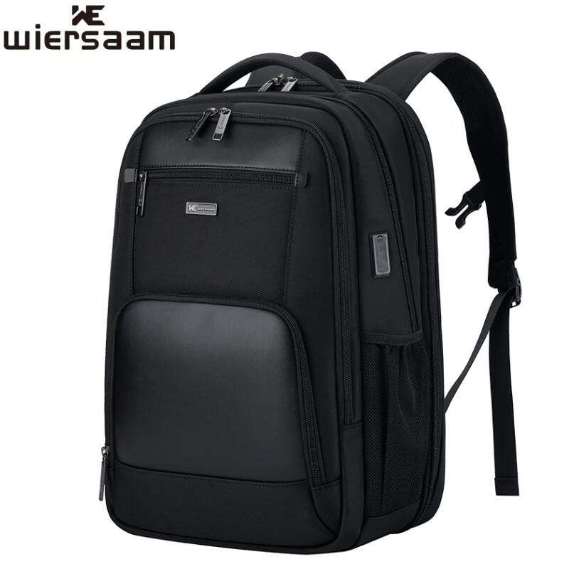 WIERSAAM Men s Waterproof Business Travel Laptop Backpack