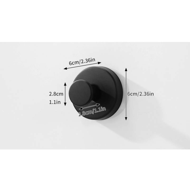 Modern Minimalist Stainless Steel Suction Cup Hook For Bathroom Wall Decor