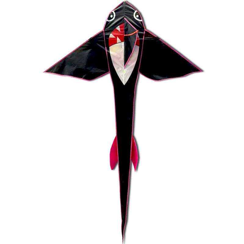 Children's Cartoon Black Shark Fish Kite - Marine Animal Design