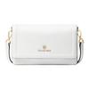Mk Jet Set Charm Logo Leather Commuter Flap Crossbody Bag Small Women Crossbody Bag Pure-White 32S1GT9C5L-085