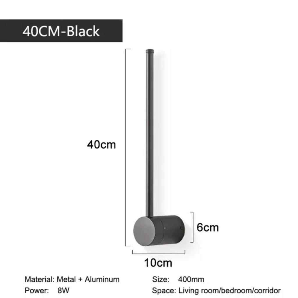 New Black Touch Switch Dimmable LED Wall Lamps Bedroom Living Room Indoor Gold LED Wall Lights Fixture Stairs Corridor Aisle