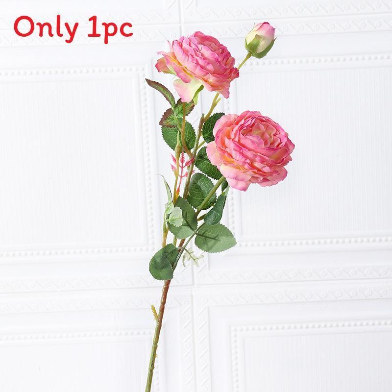 Style Artificial European Peony Rose Silk Flower For Props Wedding