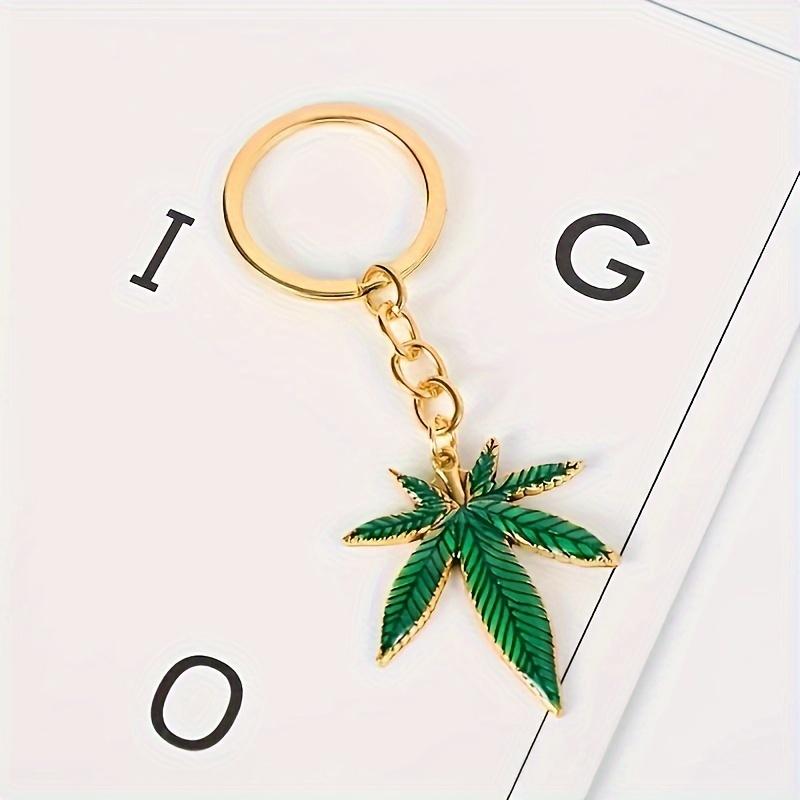 Green Leaf Keychain Fashion And Simple Popular Key Ring Accessory Perfect Handmade Anniversary Pendant For Women